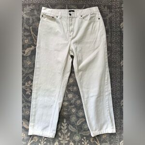 Obey Men's White Bender High Water Flooded Relaxed Jeans